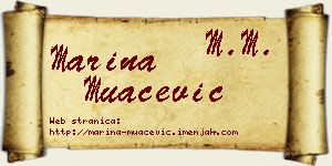Marina Muačević vizit kartica